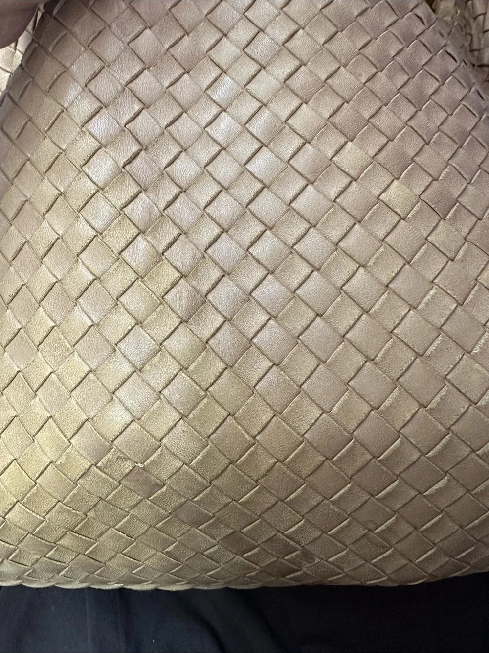 Bottega Veneta Intrecciato Hobo Bag Tan